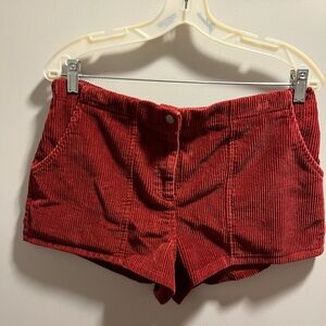 Corduroy short shorts not red more maroon or burgundy